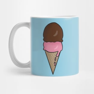 Chocolate and Strawberry Ice Cream Mug